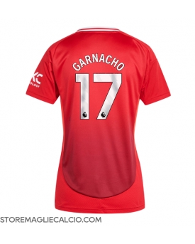 Manchester United Alejandro Garnacho #17 Maglia Gara Casa Repliche 2024-25 Donna Maniche Corte